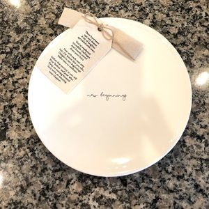 Mud pie “New beginnings” plate